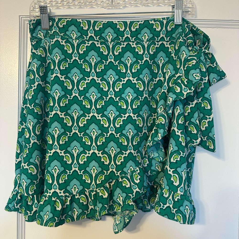 Zara Patterned Wrap Skort